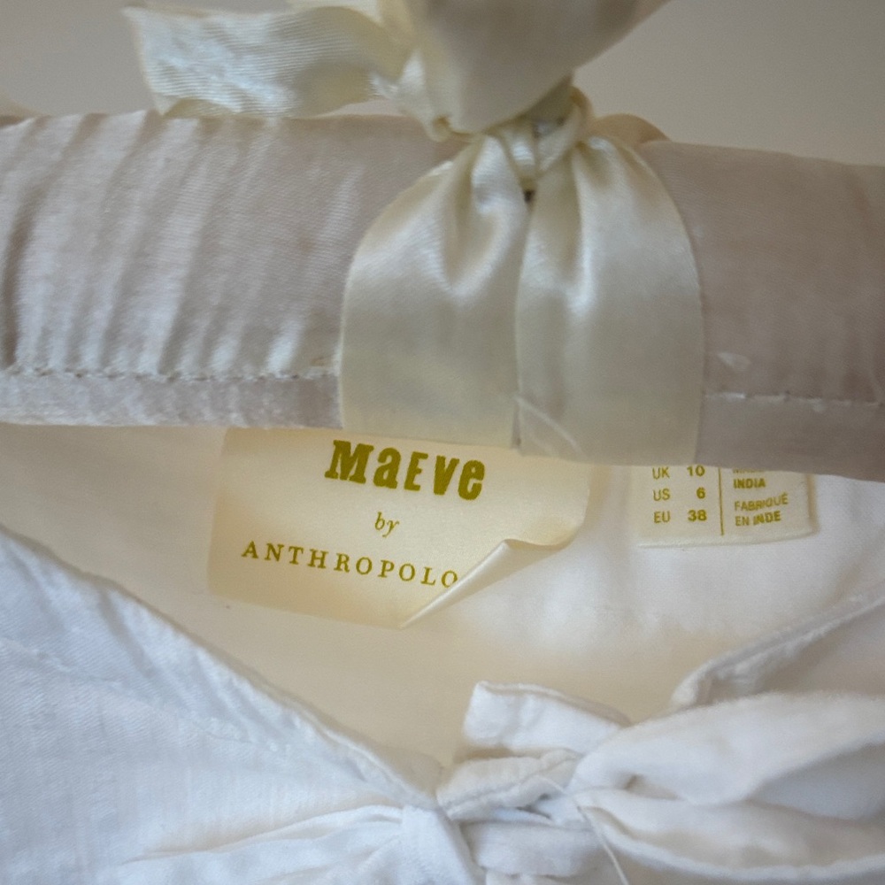 Anthropologie Maeve Ivory Blouse